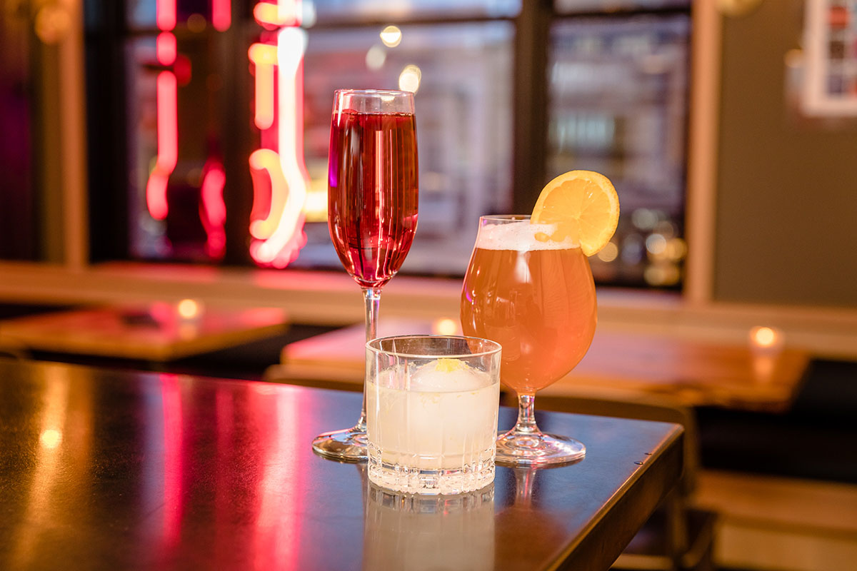 beer, wine, & cocktail