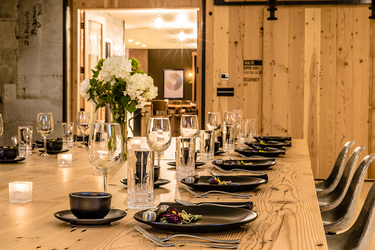 table set for dinner